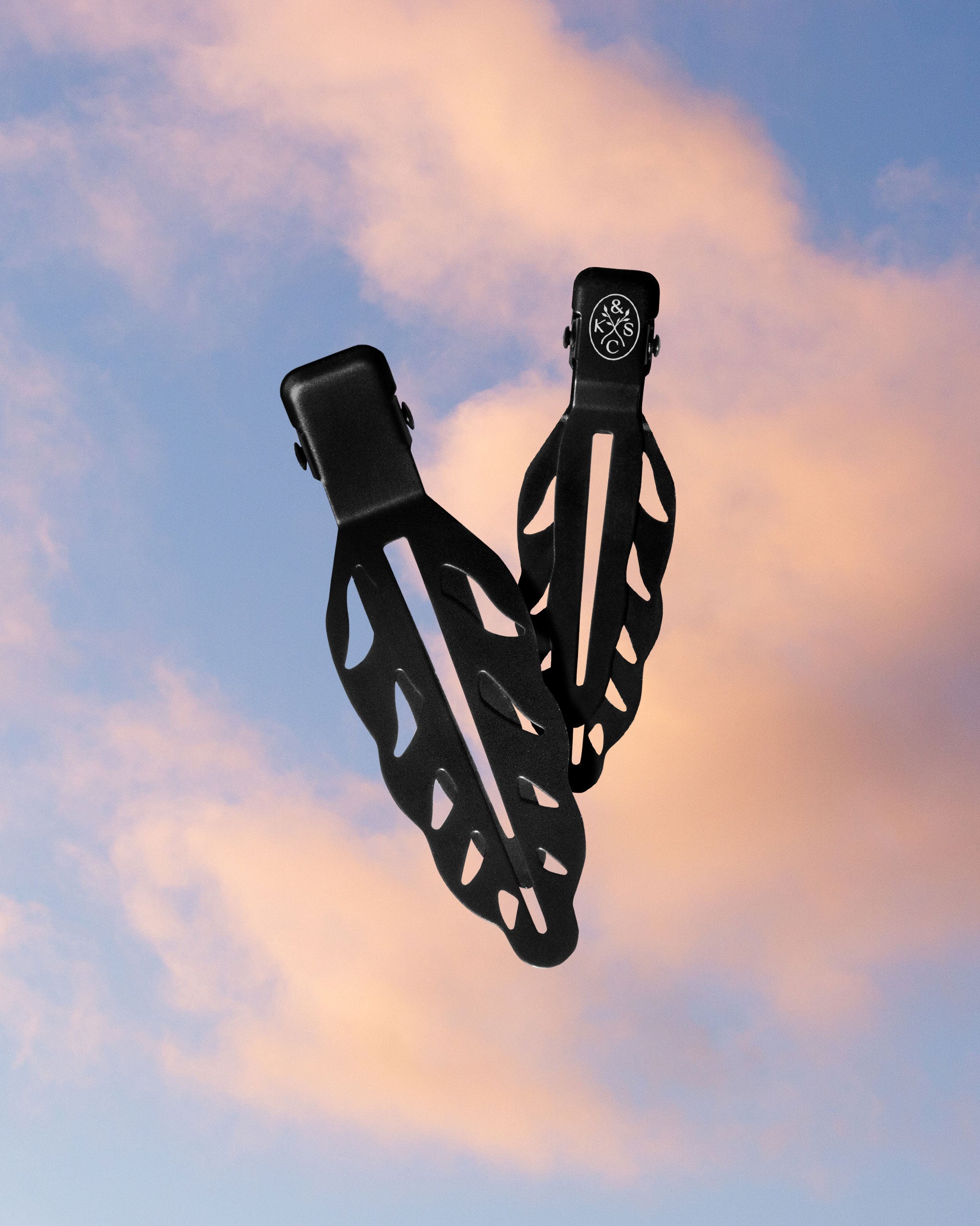 Leaf Hair Clips Matte Black (4-Pack)