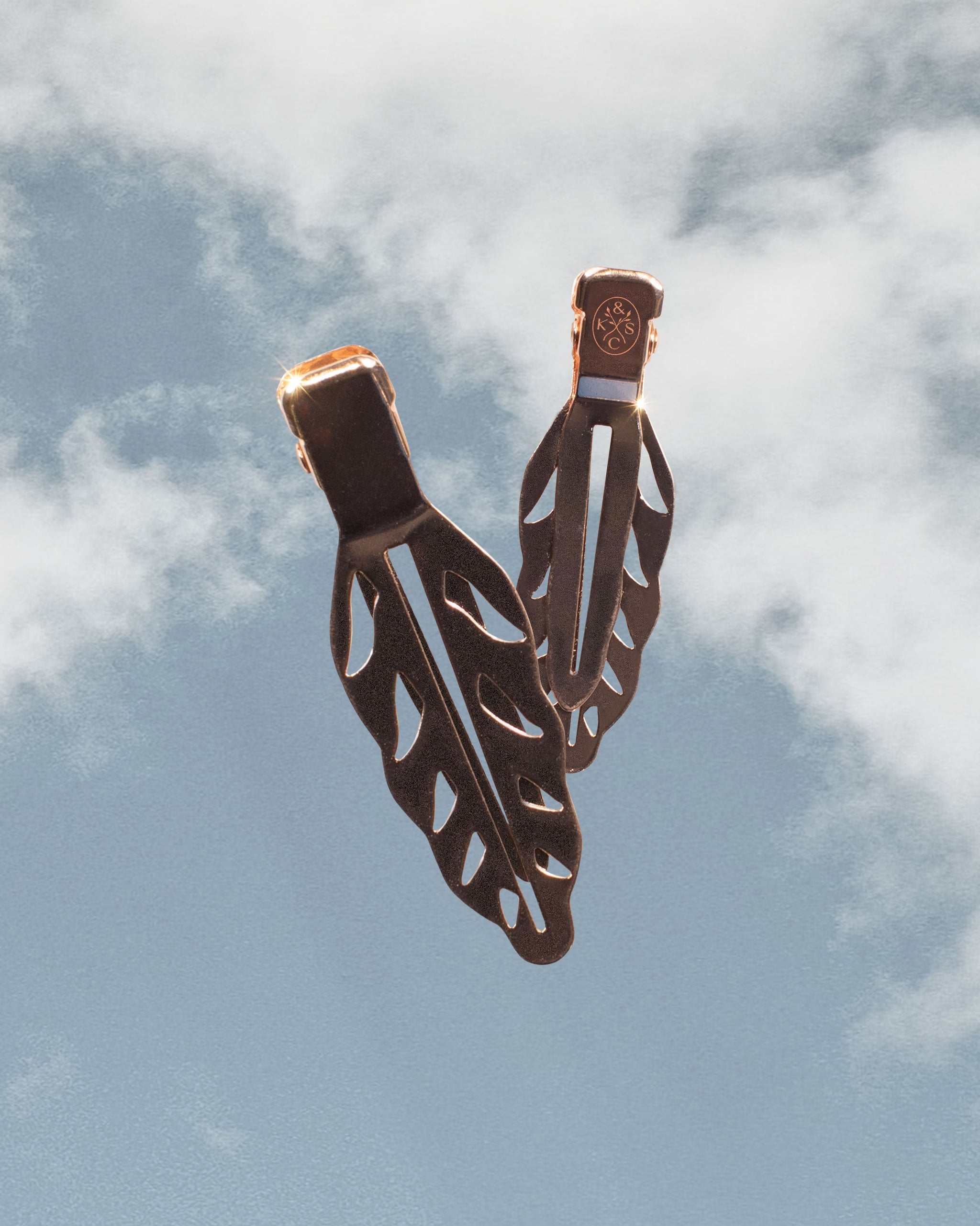 Leaf Hair Clips Gold (4-Pack)
